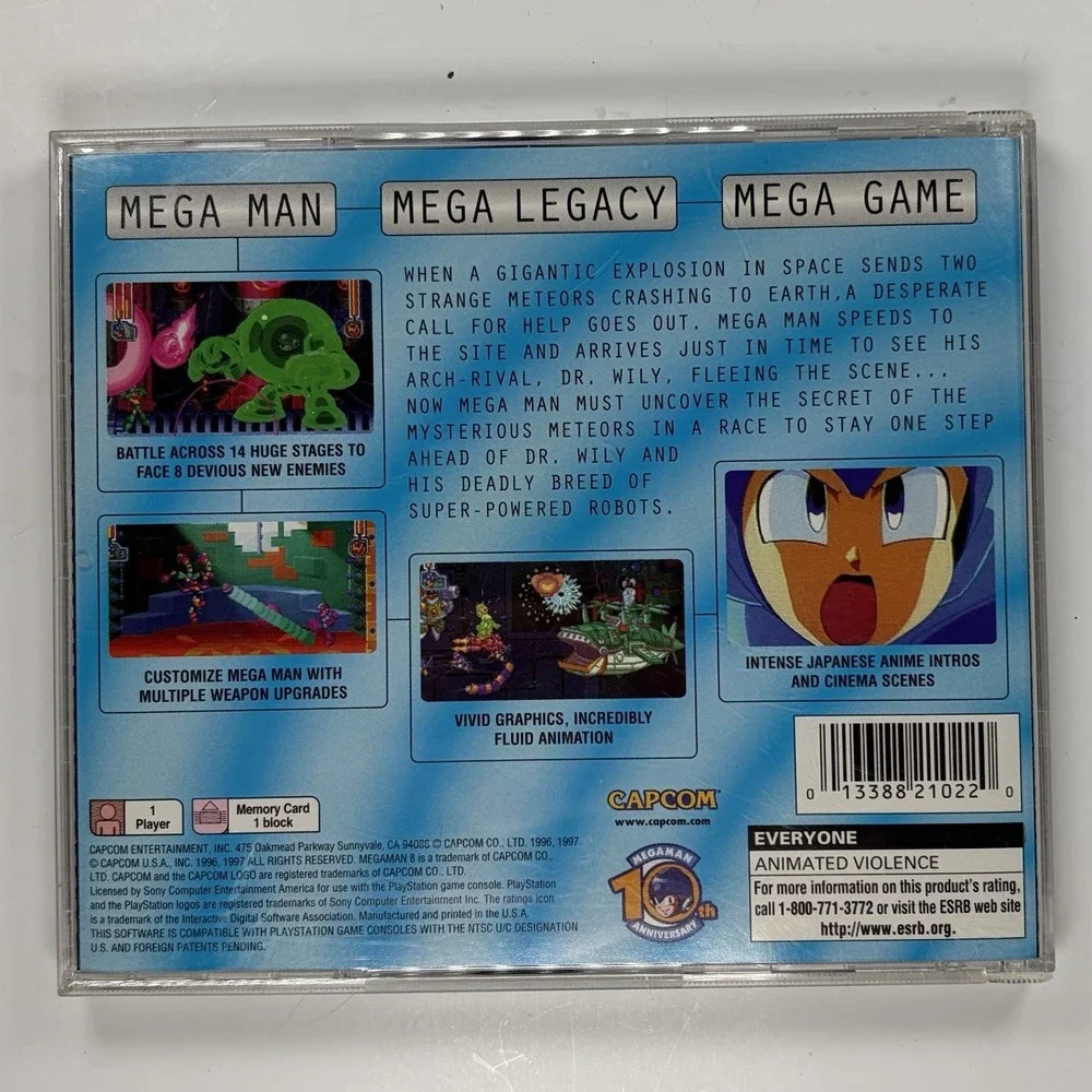 Mega Man 8 Anniversary Edition (Sony Playstation‎ 1, 1997) Game
